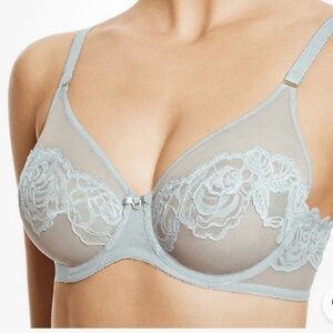 Wacoal Sheer Enough Underwire Bra 855253 light green Size 34DD